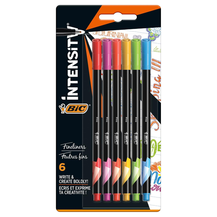 Intensity Fineliner 6-set Rainbow Colors in the group Pens / Writing / Fineliners at Pen Store (100237)