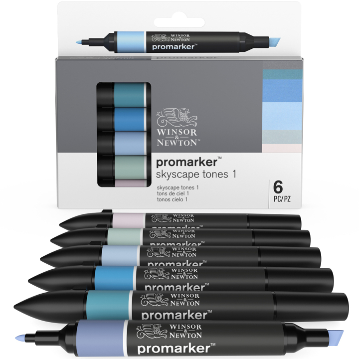 ProMarker 6-set Skyscape Tones in the group Pens / Artist Pens / Illustration Markers at Pen Store (100565)