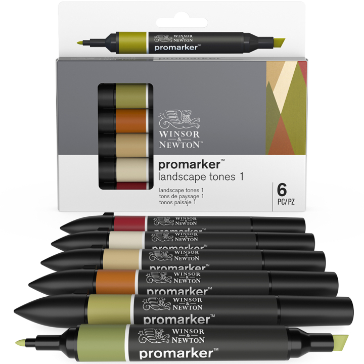 ProMarker 6-set Landscape Tones in the group Pens / Artist Pens / Illustration Markers at Pen Store (100566)