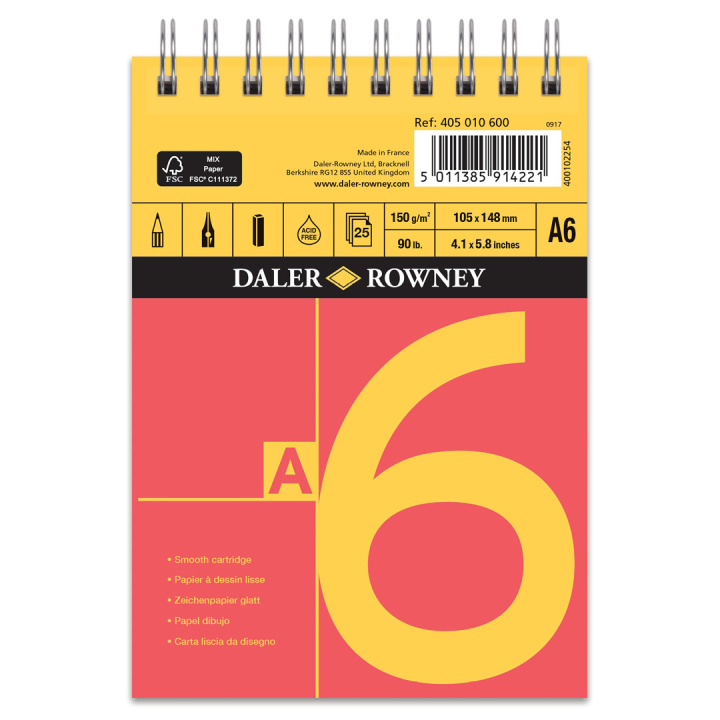 Sketch pad Spiral 150g A6 in the group Paper & Pads / Artist Pads & Paper / Drawing & Sketch Pads at Pen Store (101447)