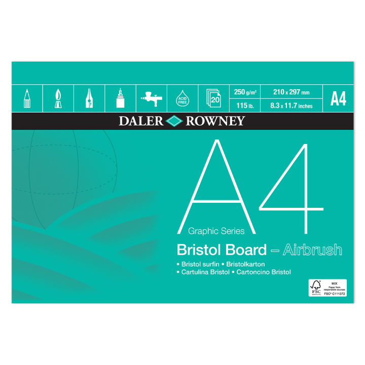 Bristol Board A4 in the group Paper & Pads / Artist Pads & Paper / Drawing & Sketch Pads at Pen Store (101455)