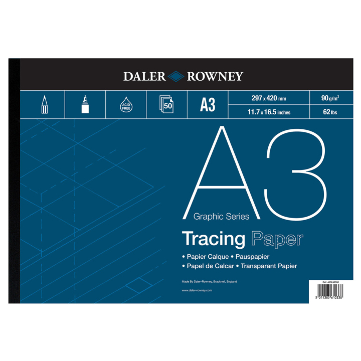 Tracing Paper 90g A3 in the group Paper & Pads / Artist Pads & Paper / Tracing Paper at Pen Store (101463)