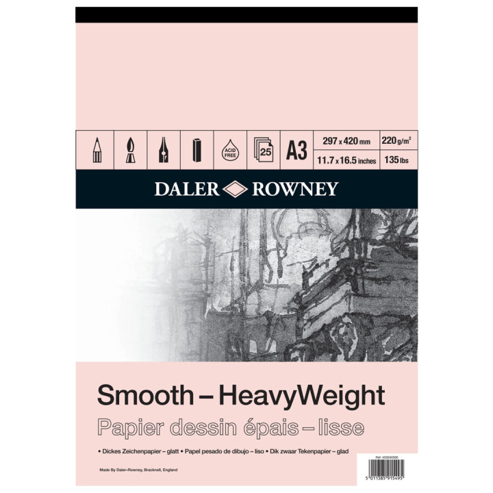 Smooth HeavyWeight A3 in the group Paper & Pads / Artist Pads & Paper / Drawing & Sketch Pads at Pen Store (101466)