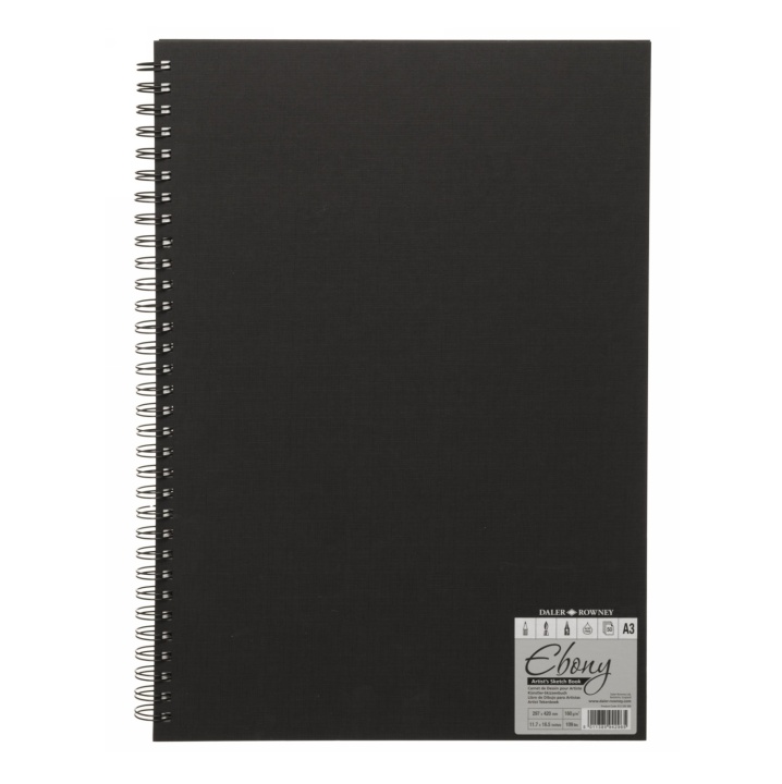 Ebony Artist's Sketch Book A3 in the group Paper & Pads / Artist Pads & Paper / Sketchbooks at Pen Store (101469)