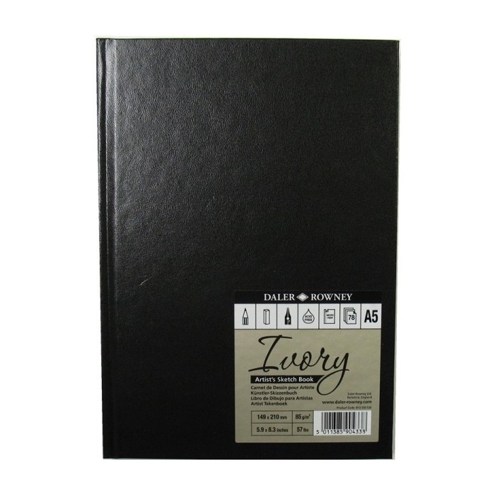 Ivory Sketchbook Hardcover A5 in the group Paper & Pads / Artist Pads & Paper / Sketchbooks at Pen Store (101473)