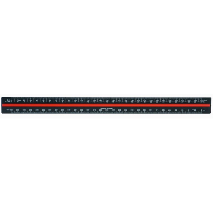 Aluminium Tri-Scale Ruler 30 cm in the group Hobby & Creativity / Hobby Accessories / Rulers at Pen Store (101725)