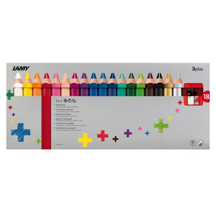 3plus 18-set in the group Kids / Kids' Pens / Coloring Pencils for Kids at Pen Store (101783)