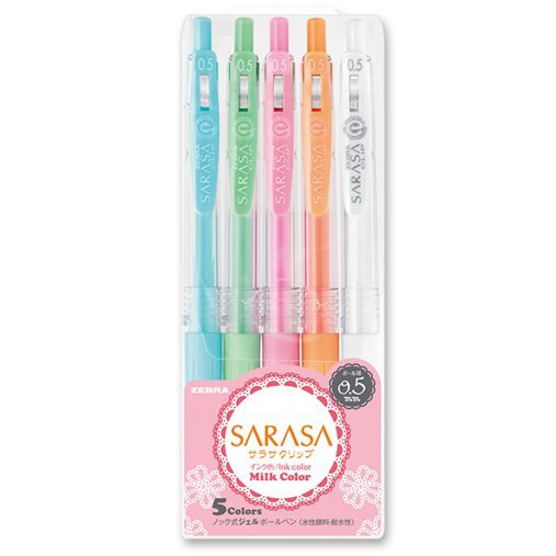 Sarasa Clip Milky 5-pack in the group Hobby & Creativity / Create / Bullet Journaling at Pen Store (102199)