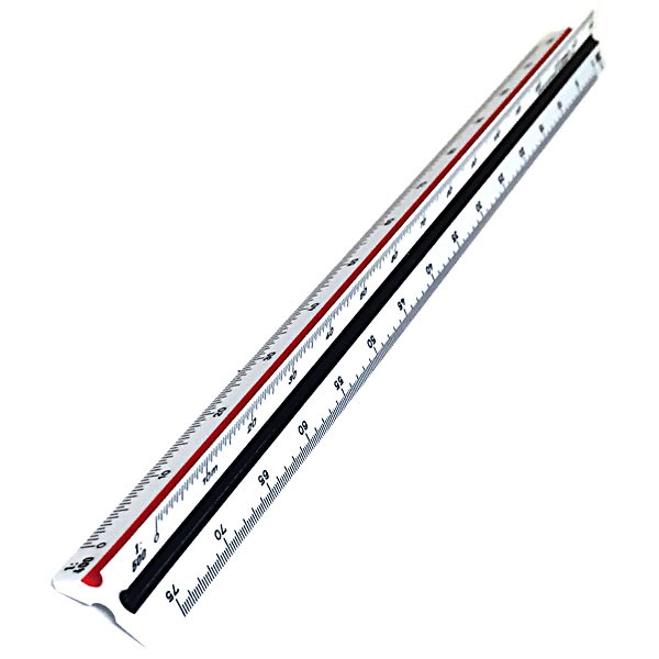 Scale ruler 30 cm 100-500 in the group Hobby & Creativity / Hobby Accessories / Rulers at Pen Store (102249)
