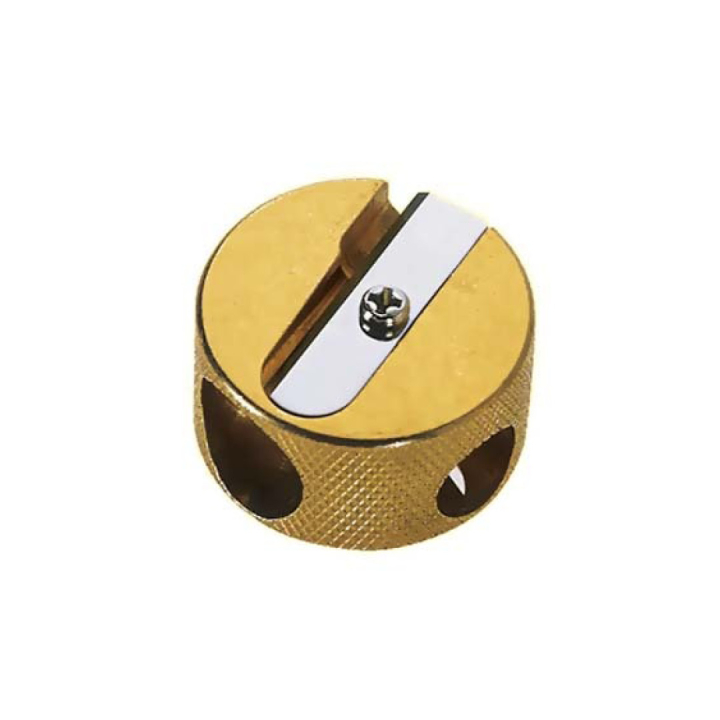 Sharpener Double Round Brass in the group Pens / Pen Accessories / Sharpeners at Pen Store (102251)