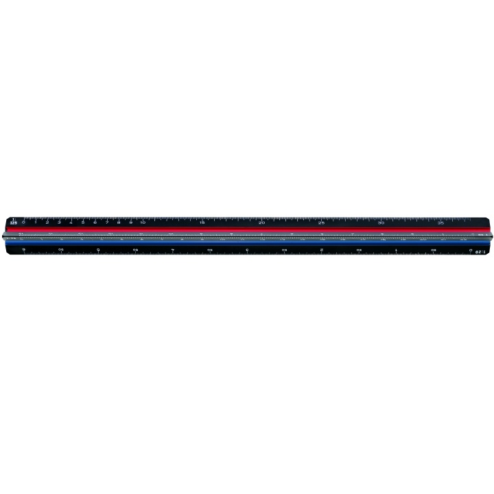 Scale ruler 30 cm 20-125 Black in the group Hobby & Creativity / Hobby Accessories / Rulers at Pen Store (102270)