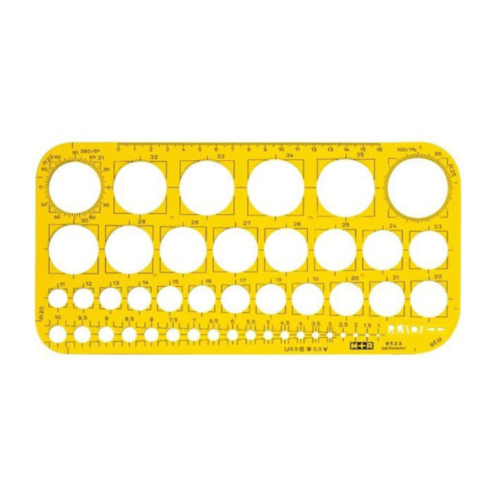 Circle template 1-36 in the group Hobby & Creativity / Hobby Accessories / Stencils at Pen Store (102295)