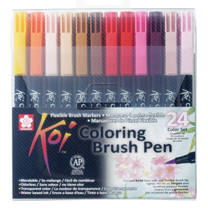 Koi Colouring Brush Pen 24-set in the group Pens / Artist Pens / Brush Pens at Pen Store (102307)