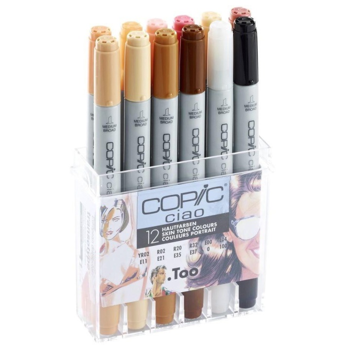 Ciao 12-set Skin colors in the group Pens / Artist Pens / Illustration Markers at Pen Store (103504)