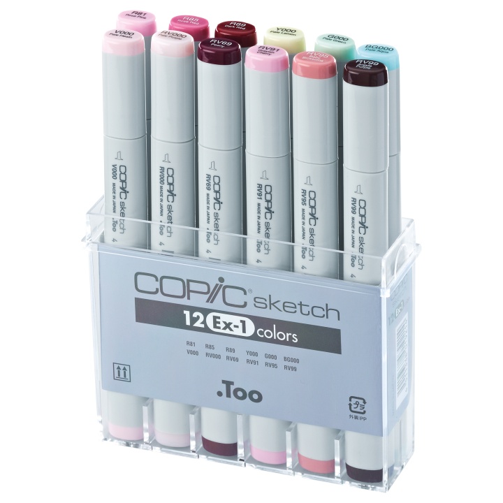Sketch 12-set Ex-1 in the group Pens / Artist Pens / Illustration Markers at Pen Store (103508)