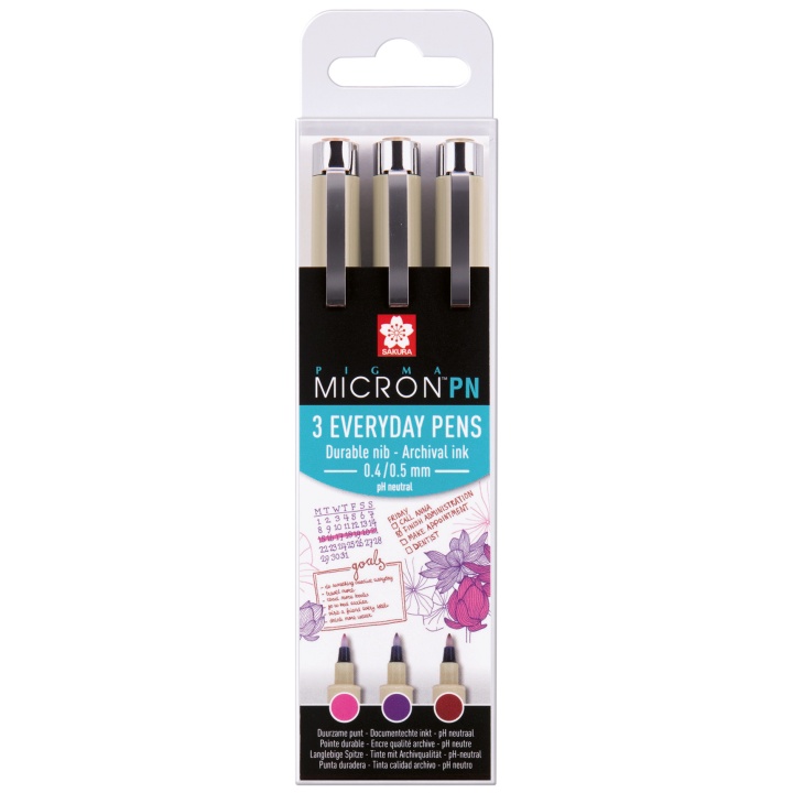 Pigma Micron PN Wallet 3-pack Crafts in the group Pens / Product series / Pigma Micron at Pen Store (103526)
