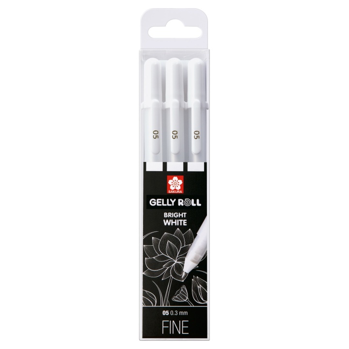 Gelly Roll Basic White 3-pack Fine in the group Pens / Product series / Gelly Roll at Pen Store (103535)
