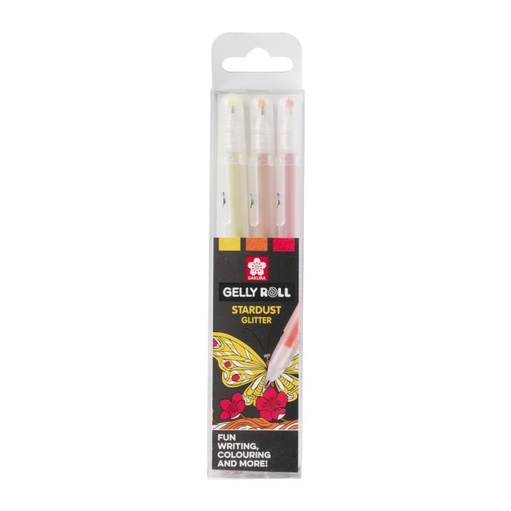 Gelly Roll Stardust Happy 3-pack in the group Pens / Writing / Gel Pens at Pen Store (103586)