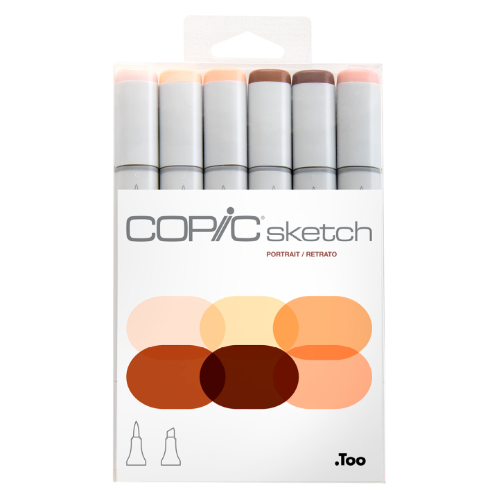 Sketch 6-pack Skin Tones in the group Pens / Artist Pens / Felt Tip Pens at Pen Store (103860)