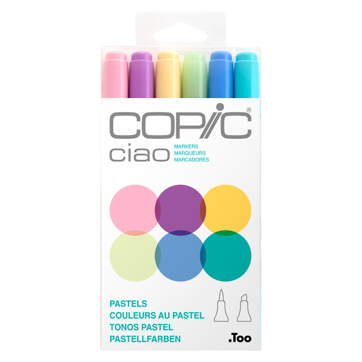 Ciao 6-pack Pastels in the group Pens / Artist Pens / Illustration Markers at Pen Store (103867)