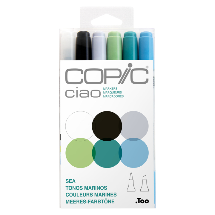 Ciao 6-pack Sea in the group Pens / Artist Pens / Felt Tip Pens at Pen Store (103869)