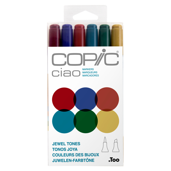 Ciao 6-pack Jewel Tones in the group Pens / Artist Pens / Illustration Markers at Pen Store (103870)