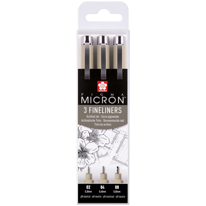 Pigma Micron Fineliner 3-set (2) in the group Pens / Writing / Fineliners at Pen Store (103872)