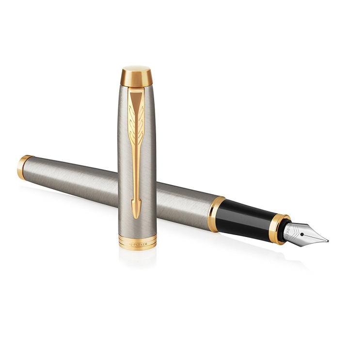 IM Brushed/Gold Fountain Pen in the group Pens / Fine Writing / Fountain Pens at Pen Store (104676_r)