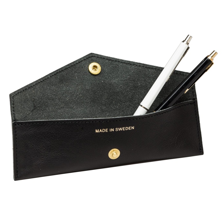 Pennie Leather Pen Case 21 cm Black in the group Pens / Pen Accessories / Pencil Cases at Pen Store (104911)