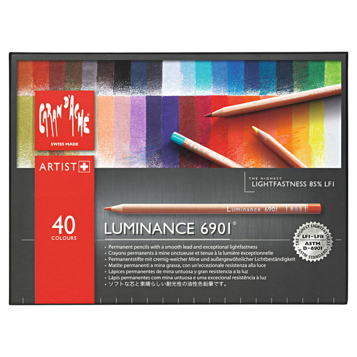 【新品未使用】CARAN D'ACHE LUMINANCE6901 40色セット Box of 40 Colours LUMINANCE 6901™ | Caran d'Ache BE