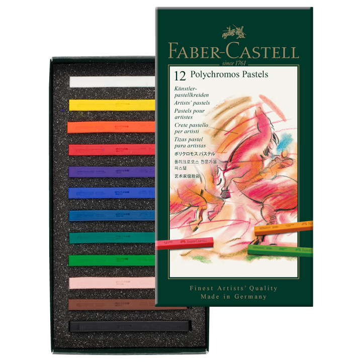 Pastel crayon Polychromos 12-set in the group Art Supplies / Crayons & Graphite / Pastel Crayons at Pen Store (105088)