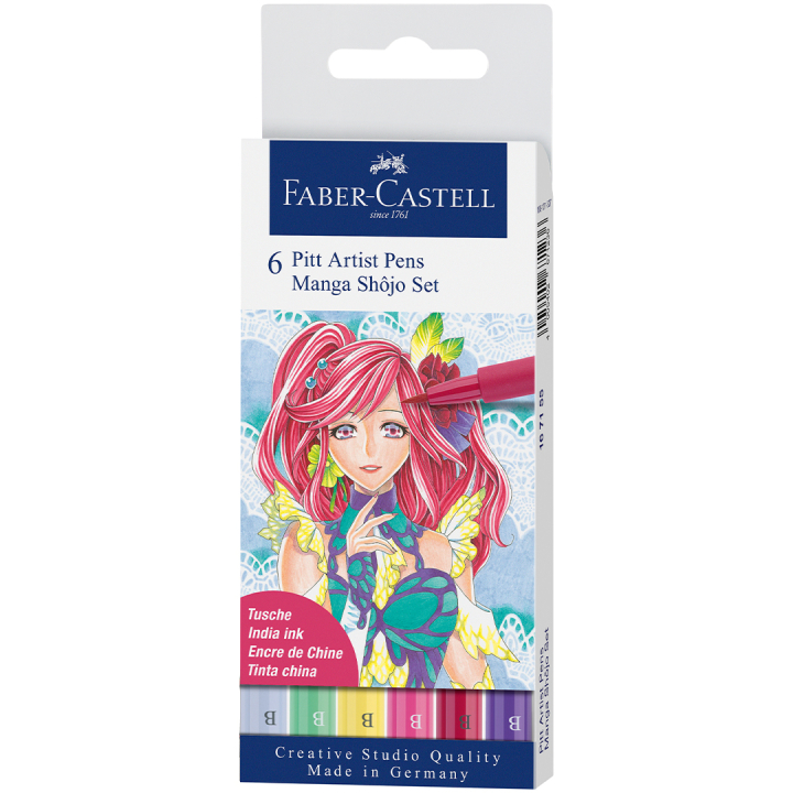 PITT Artist Brush 6-set Manga Shojo in the group Pens / Artist Pens / Felt Tip Pens at Pen Store (105147)