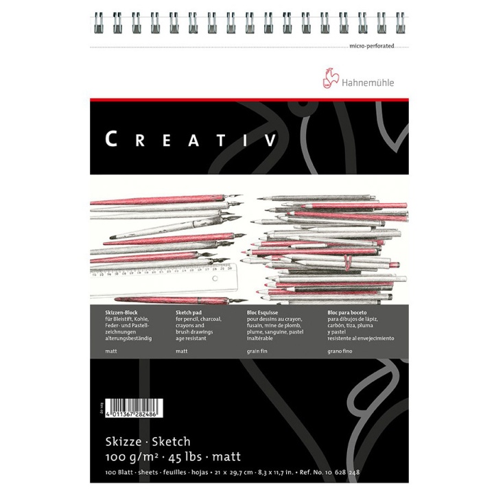 Creativ Sketch pad spiral A4 in the group Paper & Pads / Artist Pads & Paper / Drawing & Sketch Pads at Pen Store (105159)