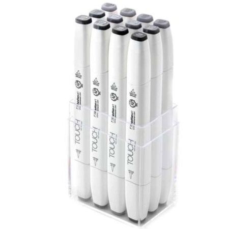 Twin Brush Marker 12-set Cool Grey in the group Pens / Artist Pens / Illustration Markers at Pen Store (105312)