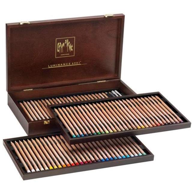 CARAN D'ACHE LUMINANCE 6901 100色セット Caran d'Ache Luminance 6901 Colored Pencils, Set of 100 +