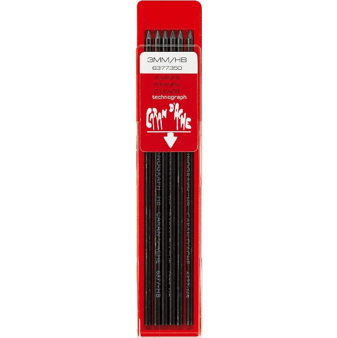 3 mm leads 6-pack Technograph in the group Pens / Pen Accessories / Pencil Leads at Pen Store (106234_r)