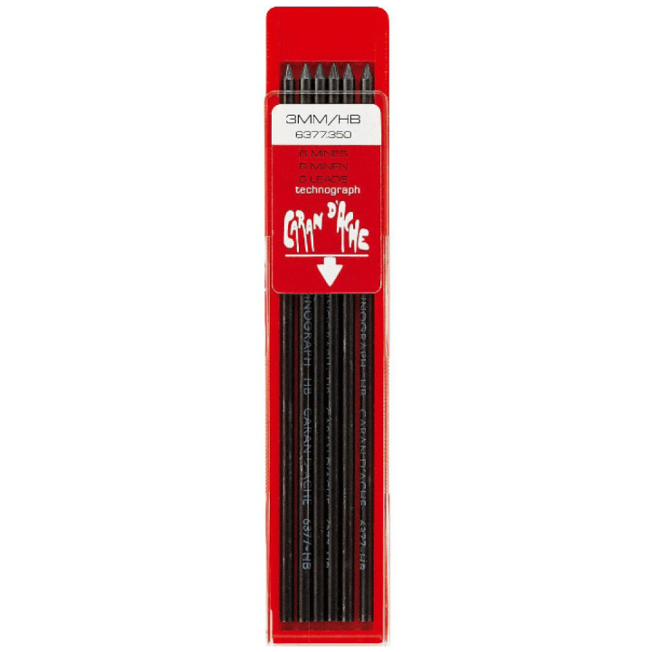 3 mm leads 6-pack Technograph in the group Pens / Pen Accessories / Pencil Leads at Pen Store (106234_r)
