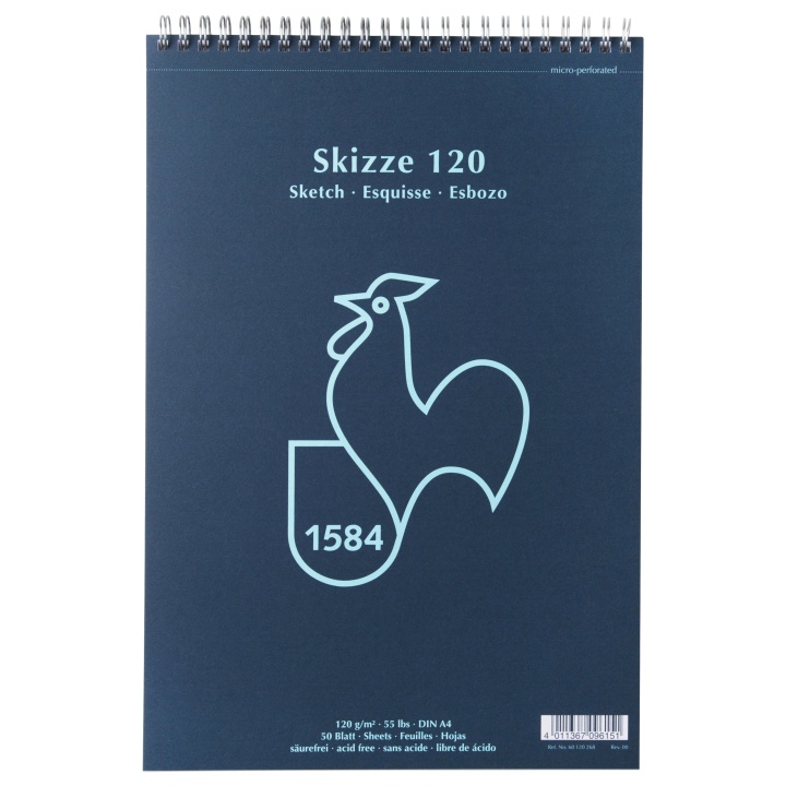 Sketch pad Spiral 120g A4 in the group Paper & Pads / Artist Pads & Paper / Drawing & Sketch Pads at Pen Store (106269)
