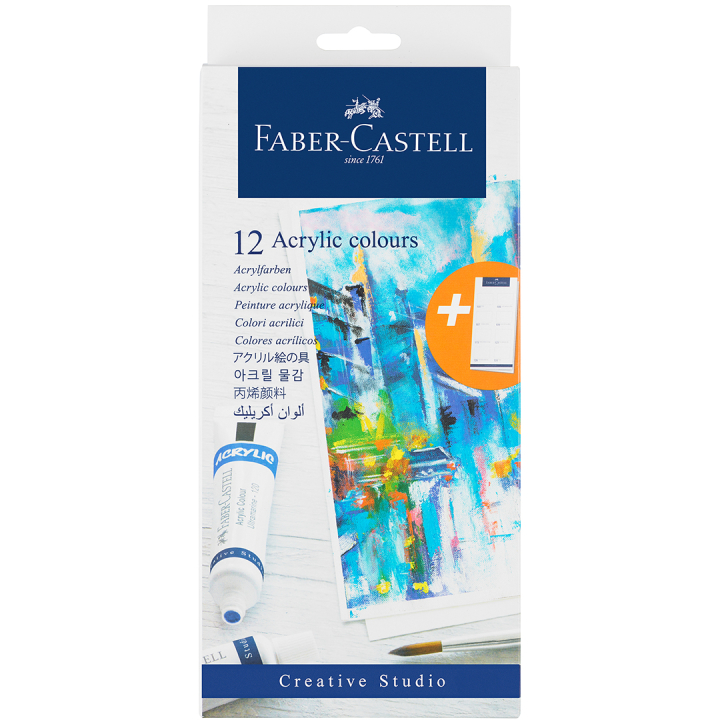 Starter set acrylic colors 12-set in the group Art Supplies / Artist colours / Acrylic Paint at Pen Store (106519)