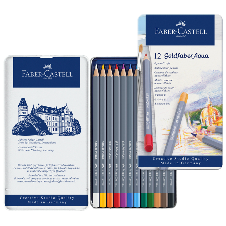 Goldfaber Aqua Watercolour Pencil 12-set in the group Pens / Artist Pens / Watercolor Pencils at Pen Store (106633)