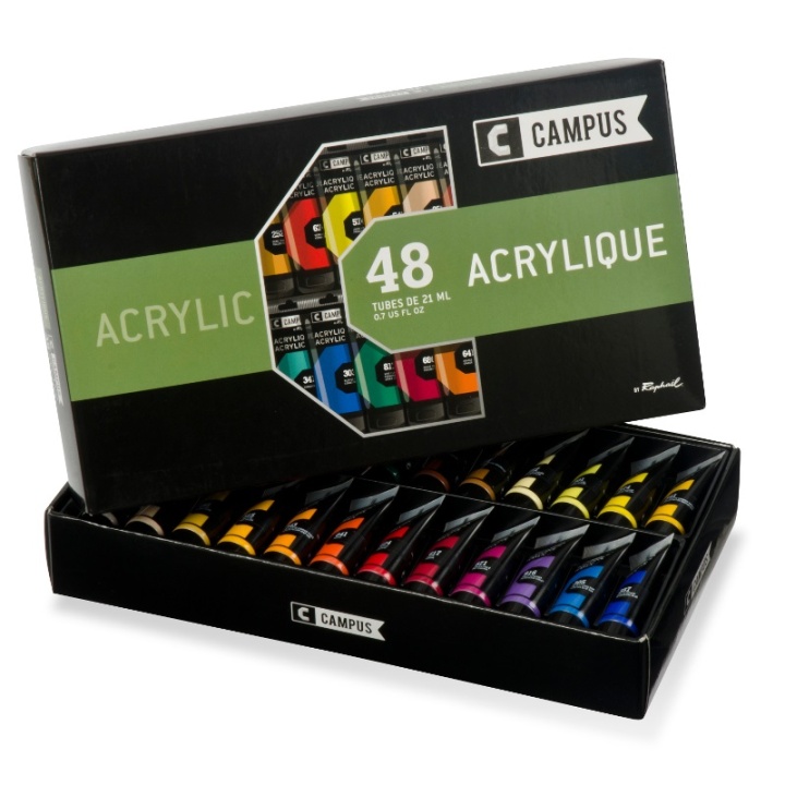 Campus Acrylic Set 48x21ml in the group Art Supplies / Colors / Acrylic Paint at Pen Store (107972)