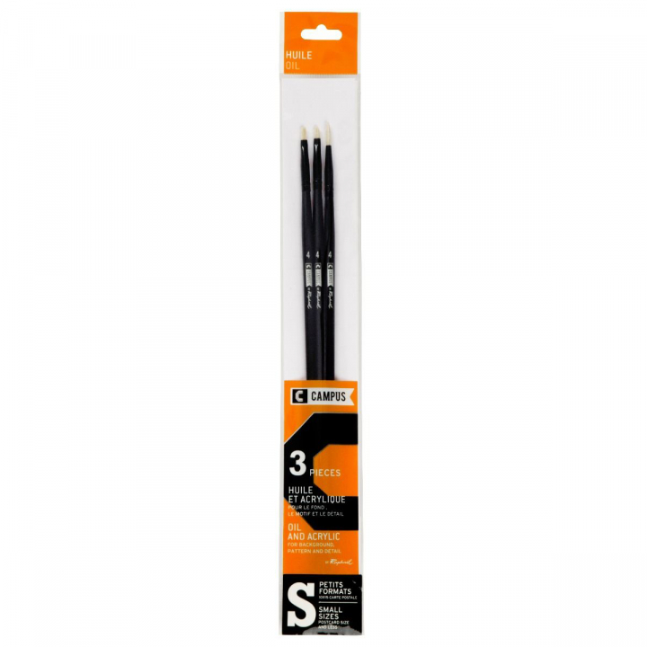 Hog Brush Campus Oil 3-set S in the group Art Supplies / Brushes / Oil Brushes at Pen Store (108372)