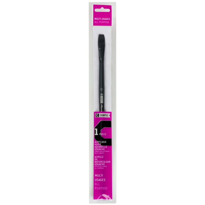 Campus Brush Long Flat St 12 in the group Art Supplies / Brushes / Synthetic Brushes at Pen Store (108398)
