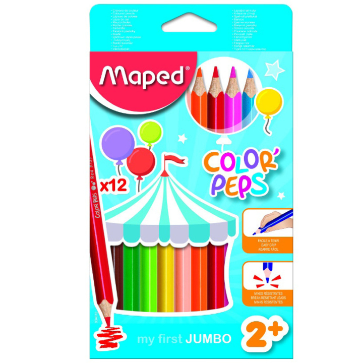 Color Peps early age 12 Coloured Pencil Jumbo in the group Kids / Kids' Pens / Coloring Pencils for Kids at Pen Store (108767)