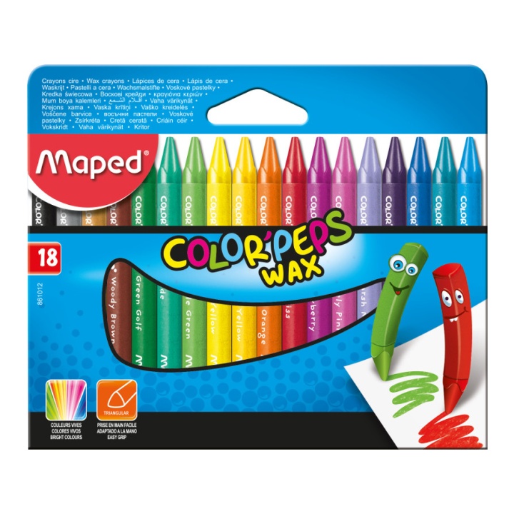 Color Peps 18 Wax Crayons in the group Kids / Kids' Pens / 3 Years+ at Pen Store (108774)