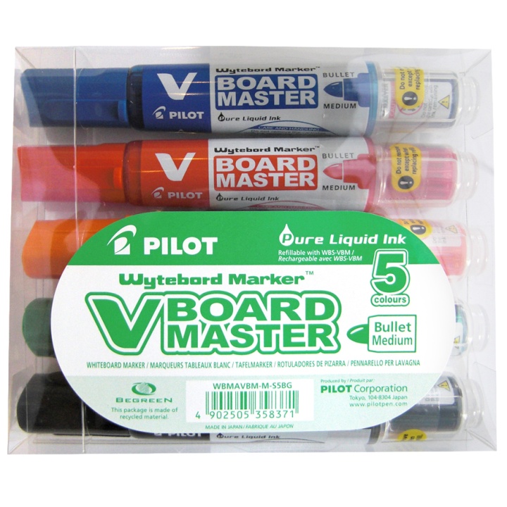 V-Board Master Round 5-set in the group Pens / Office / Whiteboard Markers at Pen Store (109301)