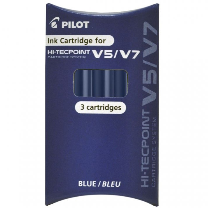 Pilot V5 Hi-Tecpoint Cartridge System Liquid Ink 0.5 Rollerball Pen + 3  Refills