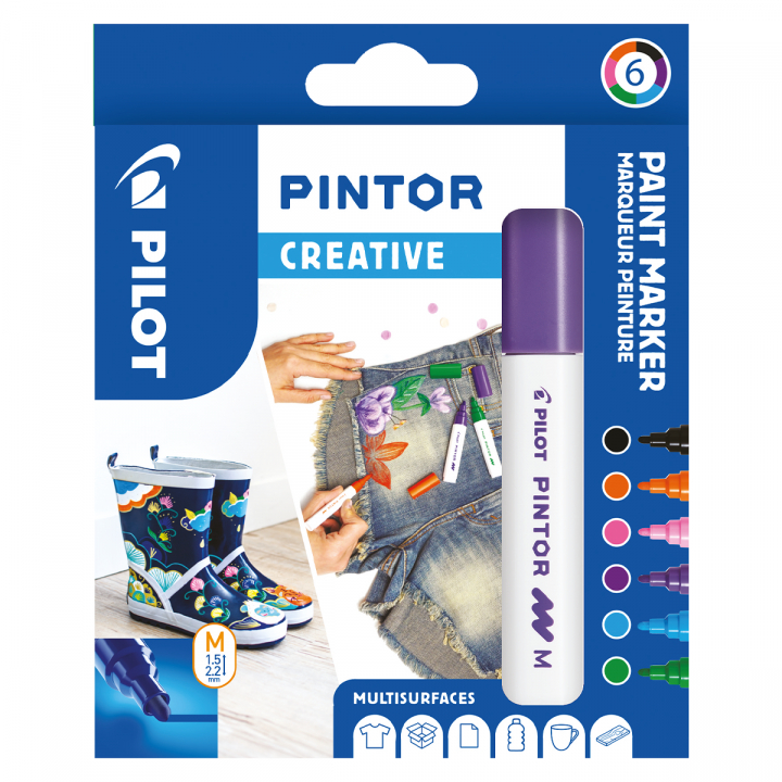 Pintor Medium 6-pack Fun in the group Pens / Artist Pens / Illustration Markers at Pen Store (109491)