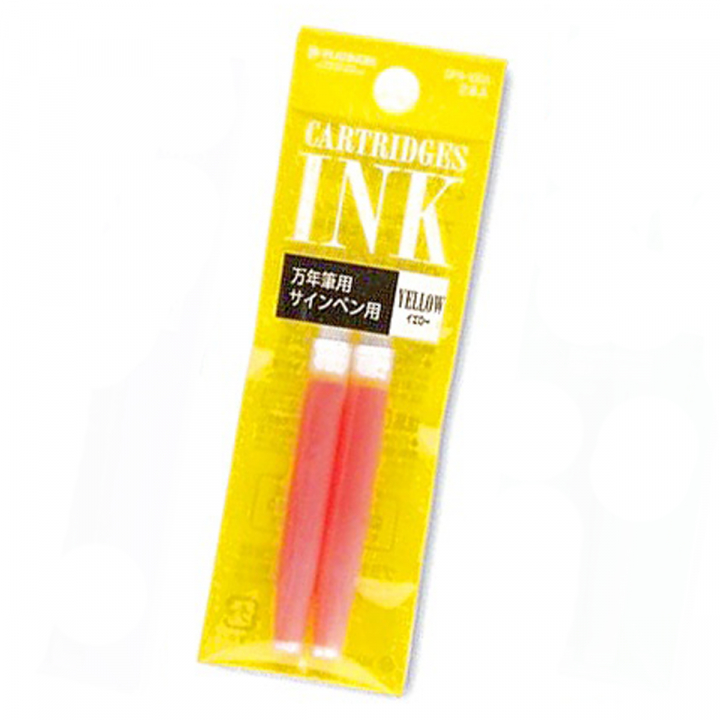 Fountain pen Cartridge 2 pcs Yellow in the group Pens / Pen Accessories / Cartridges & Refills at Pen Store (109800)