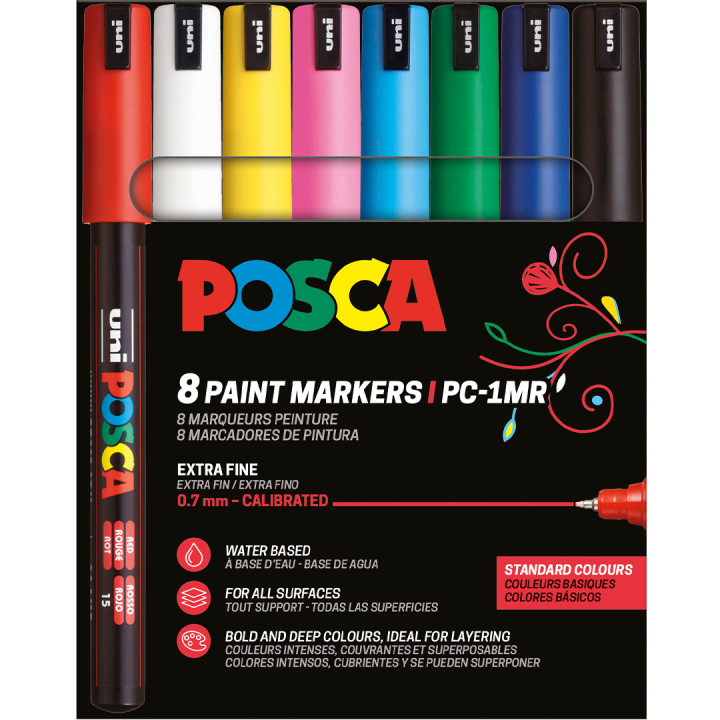 PC-1MR Standard Colours Set of 8 in the group Pens / Artist Pens / Illustration Markers at Pen Store (110433)